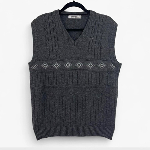 Vintage grey argyle - grey,