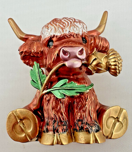 Highland cow brooch pin - brooch,