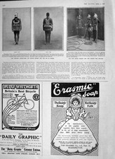 Old Antique Print 1906 Choke-Damp Oxygen Helmet Miner London Fire Brigade 20th