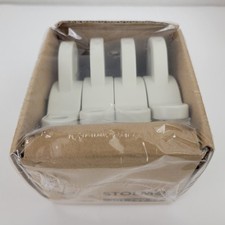 4 IKEA Stolmen 301.799.54 Double Bracket Mounts, White, Sealed / New