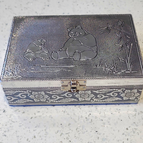 Silver metal embossed - metal,