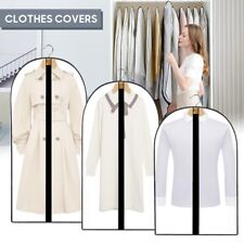 5/10x Clear Polythene Garment Covers Suit Dress Coat Dust Protector Zip Bags