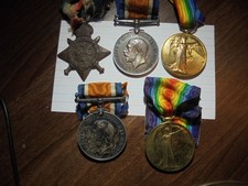 WW1 14 Star trio + War/Vic  - Lt (KIA)/ Capt -  H.L.I.    (Brothers)  (MAD/48)