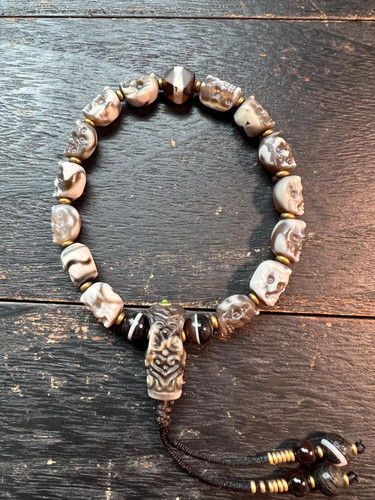 Tibetan skull mala bracelet - mala,