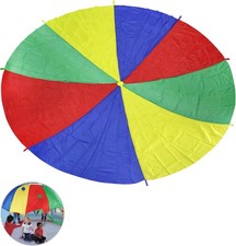 Ballery Kids Play Parachute, Multicolored Rainbow Outdoor Parachute for Kids Pl
