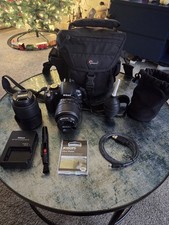 Nikon D D3100 14.2MP DSLR Camera - Black w/ AF-S DX 18-55mm and 55-200mm