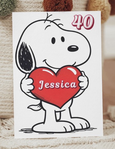 Snoopy personalised birthday - snoopy,