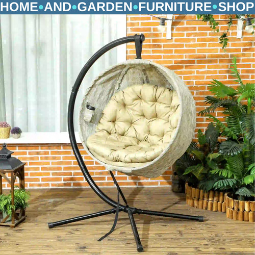 Khaki hanging egg - khaki, chair