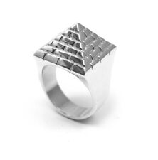 Silver Plated Pyramid Ring
