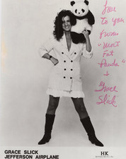 GRACE SLICK (Jefferson Airplane) ~ Genuine Hand Signed Autograph  ~ AFTAL DEALER