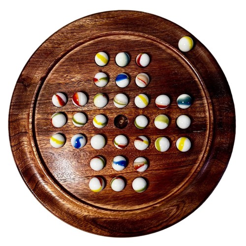 22cm diameter wooden - , solitaire