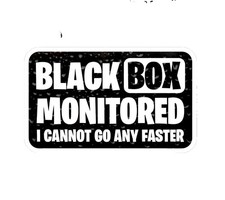 Black box funny vinyl decal - black,