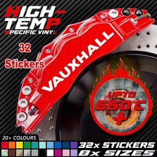 32x VAUXHALL High Temp Brake Calliper 8 SIZES Vinyl Decal Sticker Car Sport