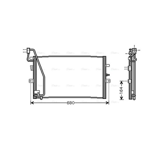 Air con condenser for - condenser, saab