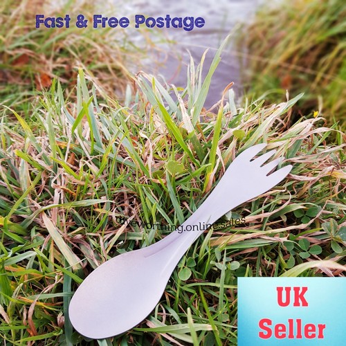 Titanium spork camping - titanium,