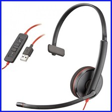 Plantronics USB Headset Blackwire C3210 - Mono Sound - Noise Cancelling Mic