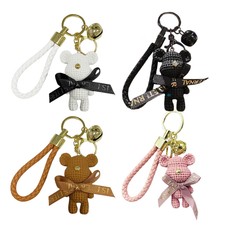 Resin Bear Key Chain Bow Bell