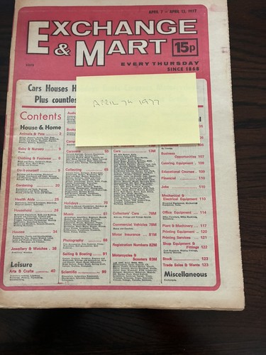 Exchange and mart magazine m - exchange,