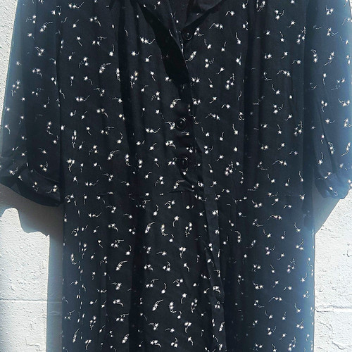 1940s black white floral - 1940s,