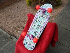 COMPLETE SKATEBOARD  stunning retro GIRLS CRUISER  80's TRANSMISSION WHEELS