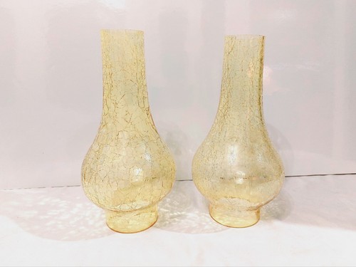 Pair vintage yellow amber - of,