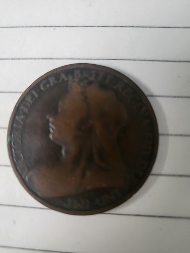 Queen victoria one penny - one,