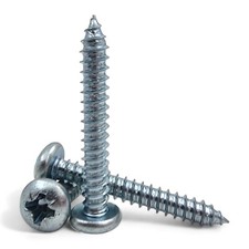 Self Tapping Pan Head Screws 6 8 10 12 Gauge Pan Head Pozi BZP Tappers Zinc
