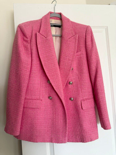 Zara pink tweed double - zara,
