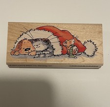 PENNY BLACK "NIGHT BEFORE XMAS" WOOD RUBBER STAMP VINTAGE CRAFT CHRISTMAS