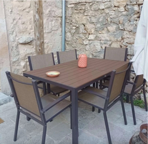 Garden dining table and chairs - garden,