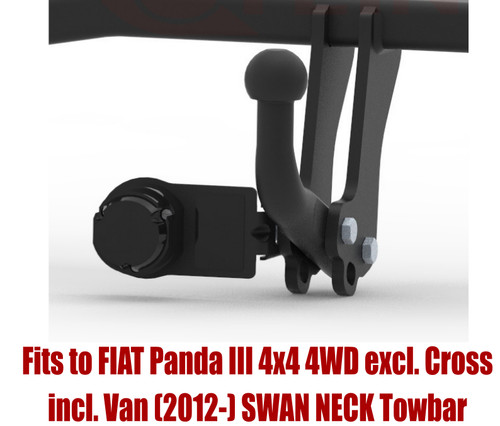 Swan neck tow bar for - bar,