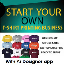 COMPLETE T-SHIRT PRINT-ON-DEMAND BUSINESS WITH AI DESIGNER AND PRINT-SHOP