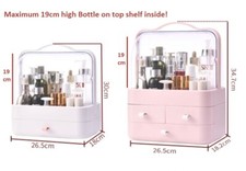 UK Desktop Storage Box Make-up Organizer Cosmetic Drawer Case with Handle