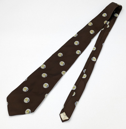 Vintage brown polyester men - vintage,