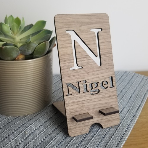 Phone stand with name and - stand,