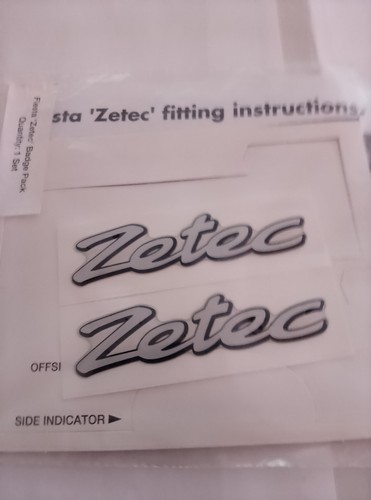 Ford fiesta zetec - wing, badges