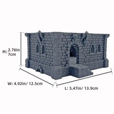 1PCS 3D Printed Ruins Brick