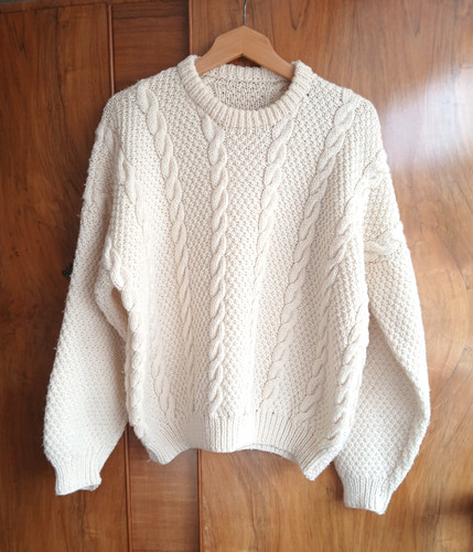 Vintage hand knitted cream - vintage,