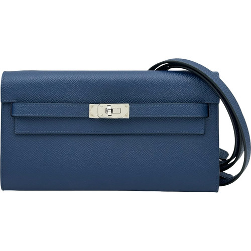 Hermes kelly wallet bleu - kelly, to