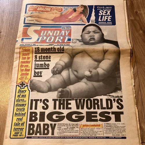 Sunday sport 1989 - sunday, newspaper