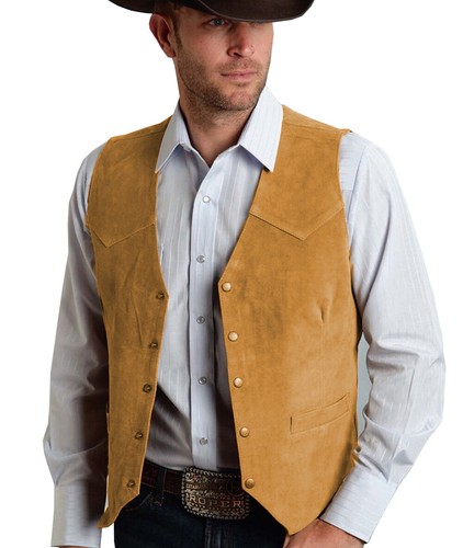 Men vintage cowboy waistcoats - vintage,