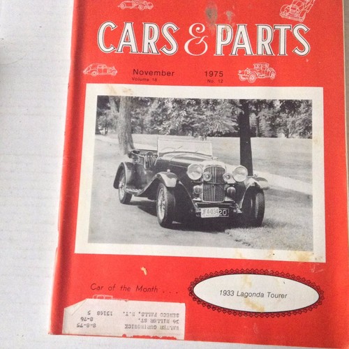 Cars parts magazine 1933 - parts,