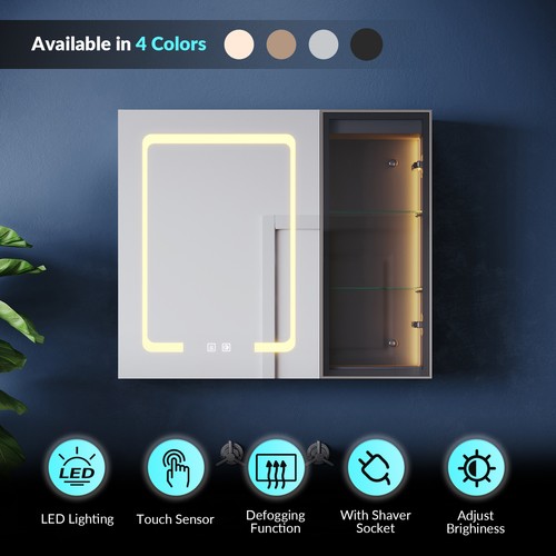 Black bathroom mirror cabinet - bathroom,