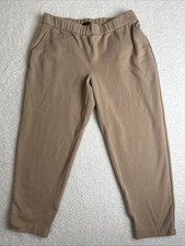 Eileen Fisher Lyocell Lounge Beige Pull on Pants Stretch Knit Size Petite M