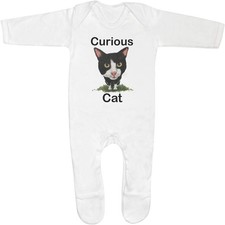'Curious Cat' Baby Romper