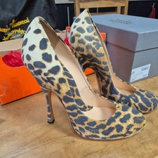 VIVIENNE WESTWOOD Leopard Print high heel Shoes Size EU 38 UK 4.5 - 5 NEW