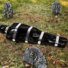 Scary Fake Corpse in Bag Dead