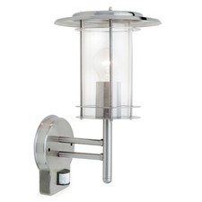 Endon 60W E27 4479782 York PIR Polished Stainless Steel IP44 Outdoor Wall Light
