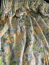 Vintage French farmhouse lined & Interlined door Curtain 