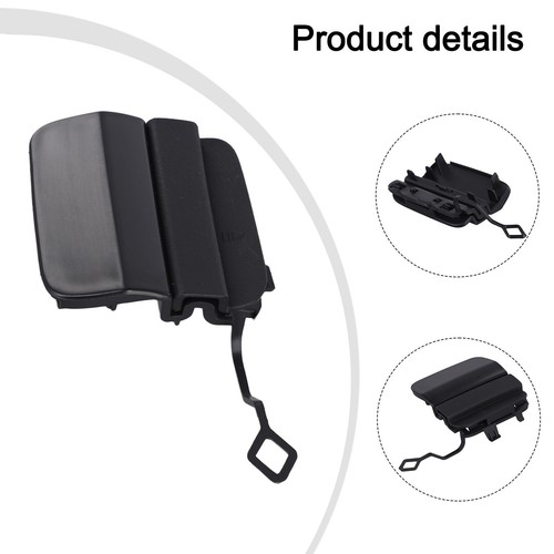 Black abs tow hook cover - black, for